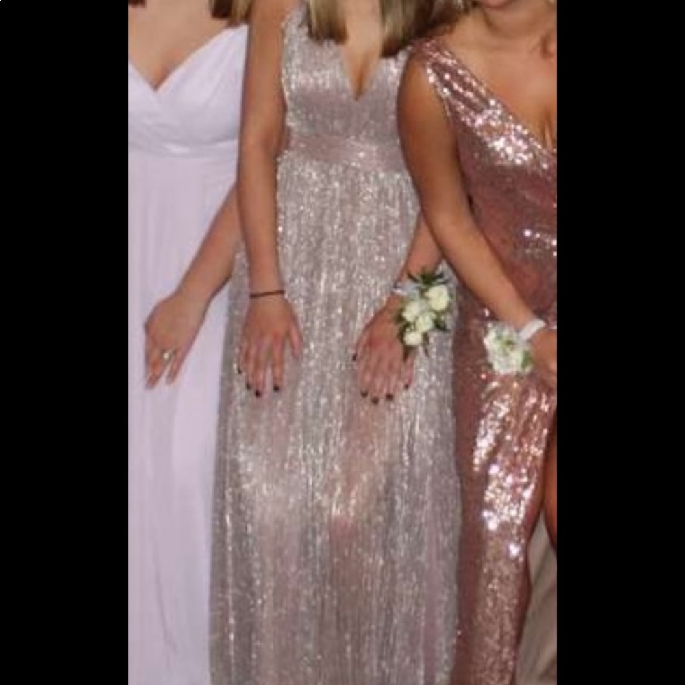 Mauve Maxi Dress with shimmer detail